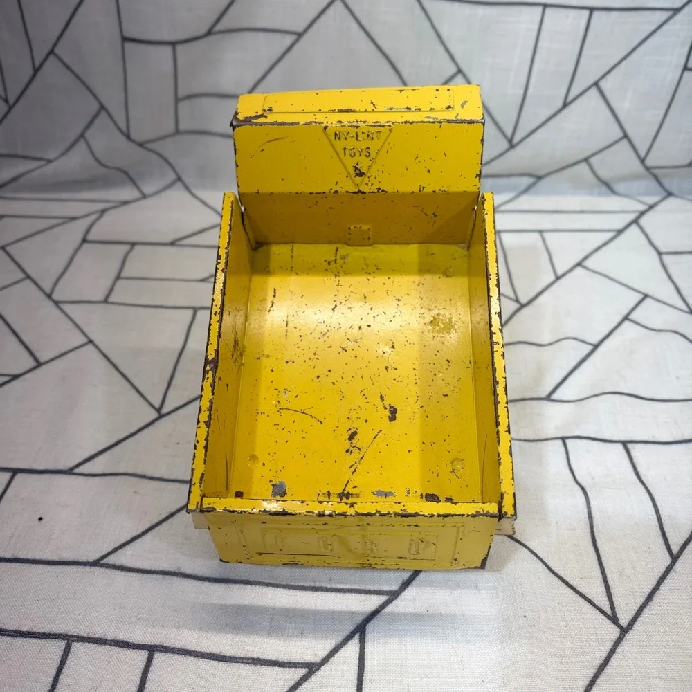 Ny-Lint Ford Dump Truck OS Yellow Vintage Pressed Steel Toy No. 1600